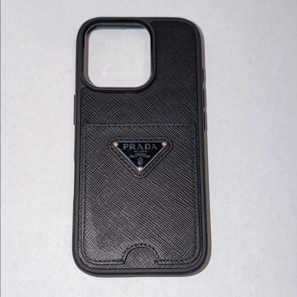 Prada Black Textured Protective Phone Case